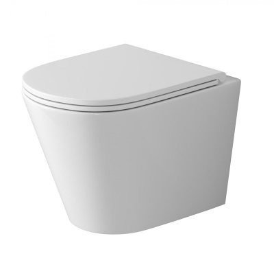 Унитаз подвесной безободковый с сиденьем микролифт GR-4478SQ tornado Grossman фото в интернет-магазине Русалия