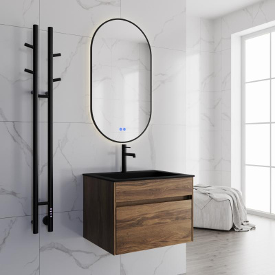 Полотенцесушитель электрический Vincea VTD-1D2BE 25х130, черный, таймер фото в интернет-магазине Русалия