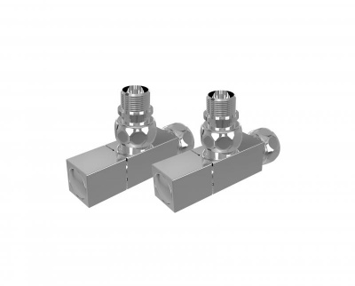 Комплект фитингов для нижнего подключения водяных полотенцесушителей типа лесенка Aquatek ( вентиль квадрат г/ш 3/4х1/2 - 2 шт + эксцентрик 3/4х1/2 - 2 шт + отражатель 3/4 - 2 шт), цвет хром AQ 2020CH фото в интернет-магазине Русалия