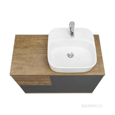 Тумба под раковину AQUATON Терра 85 дуб кантри, антрацит 1A247201TEKA0 фото в интернет-магазине Русалия