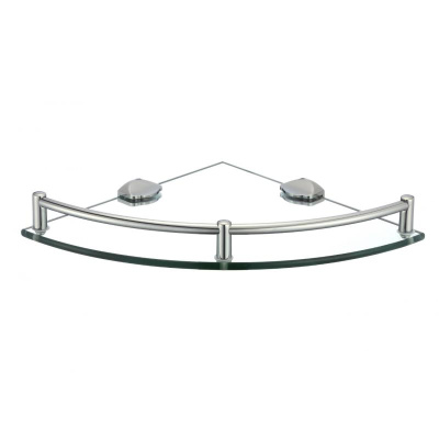 Полка угловая стеклянная Savol S-003011, хром фото в интернет-магазине Русалия