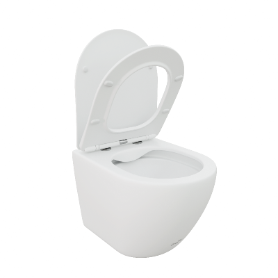 Унитаз TICINO Aria MW ТЕРМООБЖИГ (не плёнка) подвесной безободковый белый матовый Ceruttispa CT8917 (485х365х350) фото в интернет-магазине Русалия