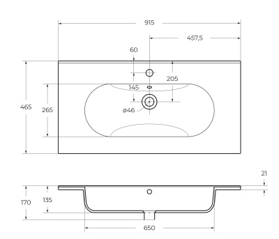 LOVE Керамическая раковина LOV-900-LVB 910x460x175 Belbagno фото в интернет-магазине Русалия
