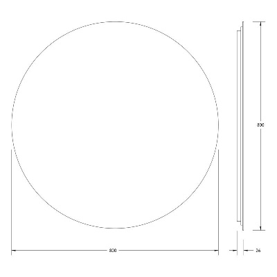 Зеркало с LED-подсветкой настенное OPTI DEFESTO d80 см DF 2845S фото в интернет-магазине Русалия