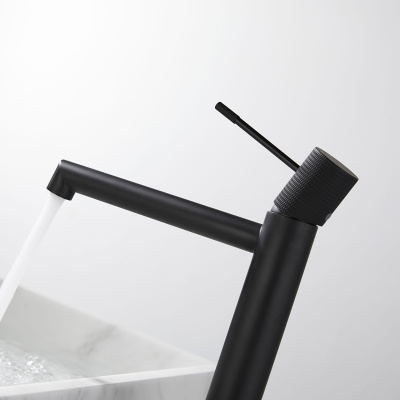 Смеситель для накладной раковины Desire VBF-1D2MB однорычажный, черный Vincea фото в интернет-магазине Русалия