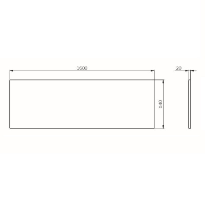 W84A-160-070W-P Func панель фронтальная для ванны 160х70 Am.Pm фото в интернет-магазине Русалия