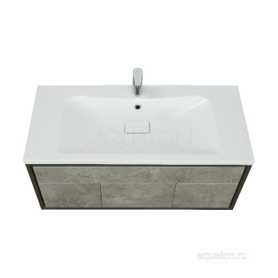 Тумба под раковину AQUATON Уэльс 100 графит 1A267601WA6A0 new фото в интернет-магазине Русалия