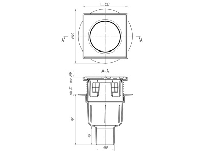 Душевой трап Bronze de Luxe 21975-57, бронза фото в интернет-магазине Русалия