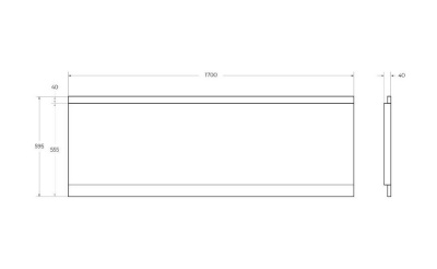 Передняя панель для акриловой ванны CEZARES EMP-170-SCR-W37 фото в интернет-магазине Русалия