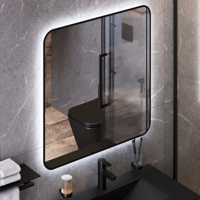 BOND F04-108 Унитаз подвесной безободковый черный с сиденьем с микролифтом фото в интернет-магазине Русалия