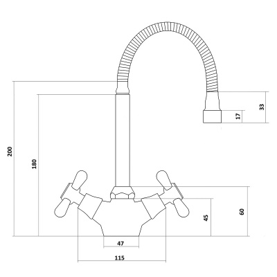 Смеситель Славен для кухни Прораб О (СЛ-ДВ-О25) фото в интернет-магазине Русалия