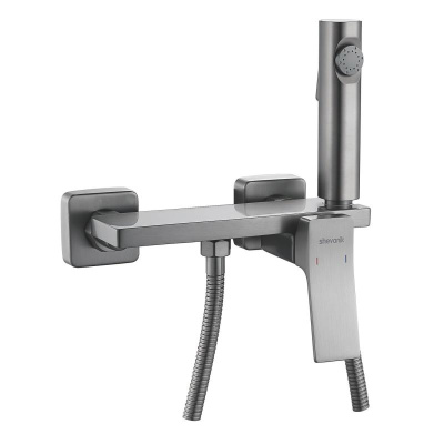 Гигиенический душ со смесителем Shevanik S6105T-1, оружейная сталь фото в интернет-магазине Русалия