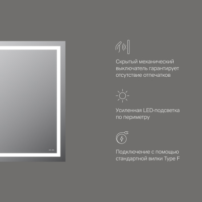 M91AMOX0651WG Универсальное зеркало настенное с контурной LED-подсветкой, 65 см Am.Pm фото в интернет-магазине Русалия