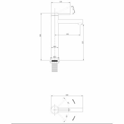 Смеситель ABBER Emotion AF8811 для накладной раковины, хром фото в интернет-магазине Русалия