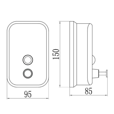Дозатор жидкого мыла Savol S-00401, хром фото в интернет-магазине Русалия