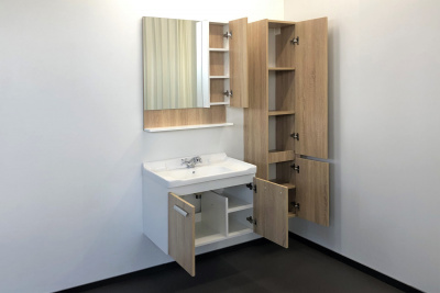 COMFORTY. Зеркало-шкаф "Рига-70" дуб сонома фото в интернет-магазине Русалия