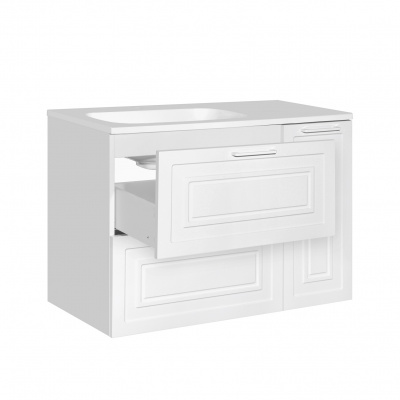 Тумба с раковиной Альба 90 подвесная ЛЕВАЯ Style Line фото в интернет-магазине Русалия