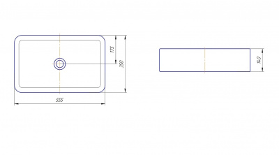 Раковина накладная Олимпия 56 4640021064269 Kirovit фото в интернет-магазине Русалия