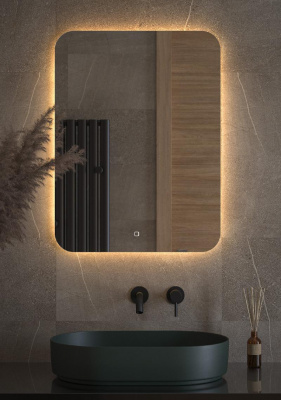 Зеркало  с LED-подсветкой настенное OPTI DEFESTO 60x80 см, DF 2817S фото в интернет-магазине Русалия
