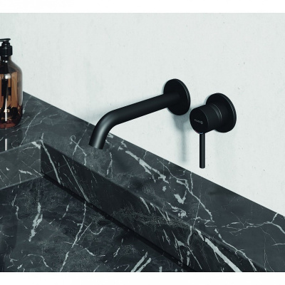 Смеситель BOZZ BLACK 382453976 для раковины настенный встраиваемый (внешняя часть) KLUDI фото в интернет-магазине Русалия