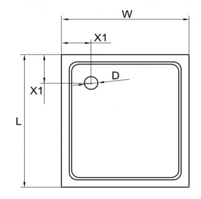 Душевой поддон SMC 100х100 TRAY-M-A-100-35-W Cezares фото в интернет-магазине Русалия