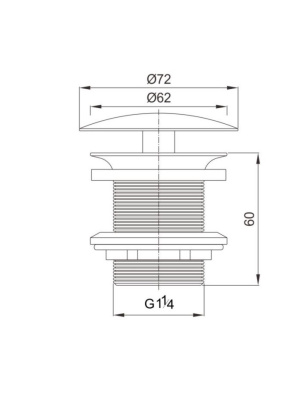 Донный клапан с фиксированной декоративной крышкой CEZARES CZR-А81-01 фото в интернет-магазине Русалия