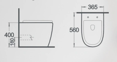 Унитаз приставной Gid TRS-269 62213Y белый 56x36.5x42 фото в интернет-магазине Русалия
