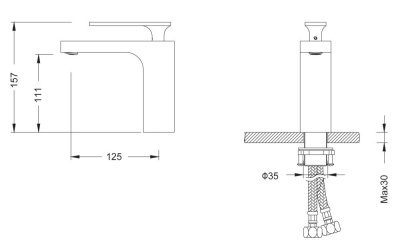 Смеситель для раковины Timo Torne (4361/02F antique) фото в интернет-магазине Русалия