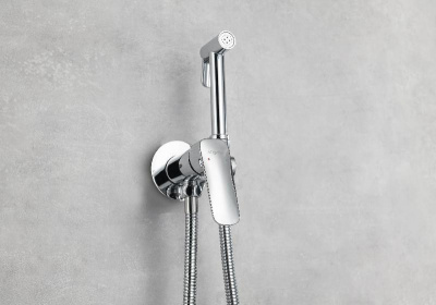 Комплект для гигиенического душа встроенный AQUATEK (cмеситель + гигиеническая лейка + шланг) AQ1019CR ВЕГА фото в интернет-магазине Русалия