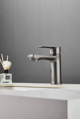 Смеситель для раковины HAIBA цвет: оружейная сталь (HB10719-3) фото в интернет-магазине Русалия