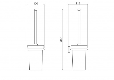 Ершик AQUATEK, матовый черный AQ4310MB ЛИБРА фото в интернет-магазине Русалия