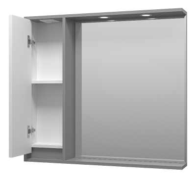 Зеркальный шкаф Balaton 90 левый (комбинированный) BAL-04090-01-01Л Brevita фото в интернет-магазине Русалия