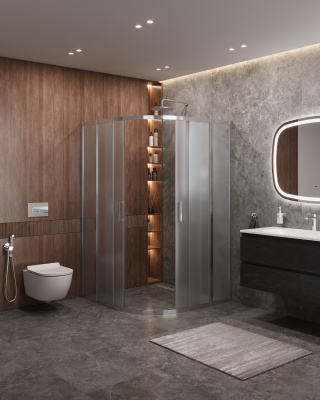 Душевой уголок CEZARES MOLVENO-R-22-80+20-P-Cr фото в интернет-магазине Русалия