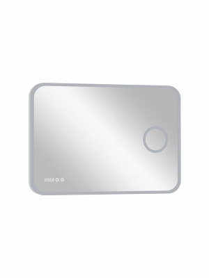 Зеркало с подсветкой Bliss 900х700 линза, часы ЗЛП767 Continent фото в интернет-магазине Русалия