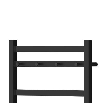 Полотенцесушитель электрический REFLEXION Ордос RXT106050BL 600x500 черный матовый, 5 крючков фото в интернет-магазине Русалия