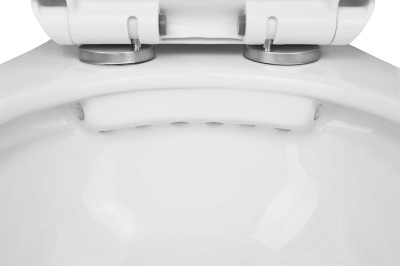 Унитаз подвесной безободковый Fredo CS-WH8005 с сиденьем микролифт Loranto фото в интернет-магазине Русалия