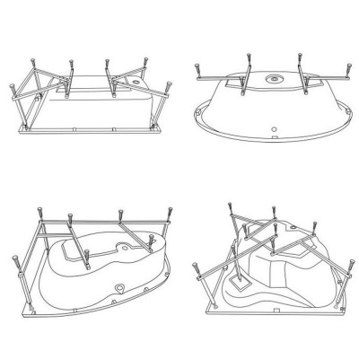 Каркас для ванны EXCELLENT / WHITECROSS (с установкой) MR-02 фото в интернет-магазине Русалия