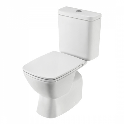 Унитаз - компакт безободковый с сиденьем микролифт slim Нео Rimless 1WH302418 Сантек фото в интернет-магазине Русалия