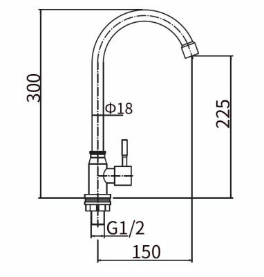Кран для кухни под фильтр FASHUN (A54193) фото в интернет-магазине Русалия