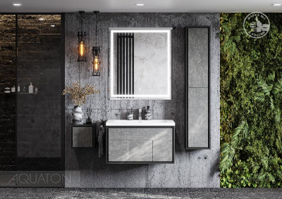 Тумба под раковину AQUATON Уэльс 80 графит 1A267901WA6A0 new фото в интернет-магазине Русалия