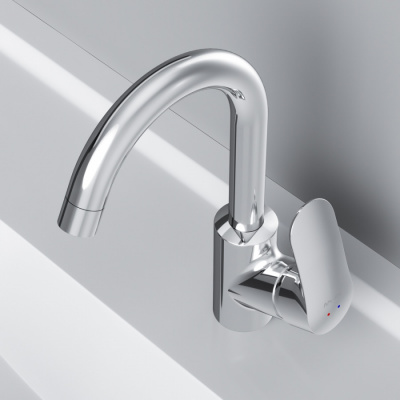 F8002700 Like, смеситель для умывальника с поворотным изливом, хром, шт. фото в интернет-магазине Русалия
