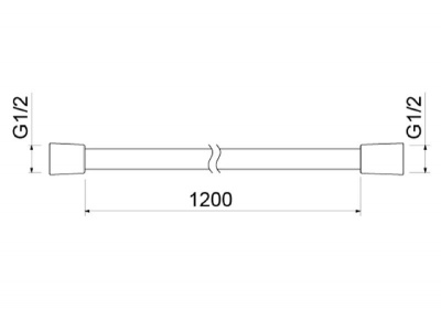 Шланг для душа 120 см ПВХ AQUATEK AQ2104CR фото в интернет-магазине Русалия