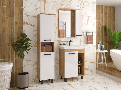 Тумба Крафт 60 с раковиной Cersanit Moduo Slim 60 Misty фото в интернет-магазине Русалия