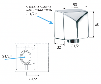 Шланговое подключение для душа Remer 309SBG, золото брашированное фото в интернет-магазине Русалия
