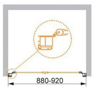 Складная дверь для душа 90 ANIMA-W-BS-90-C-Cr Cezares фото в интернет-магазине Русалия