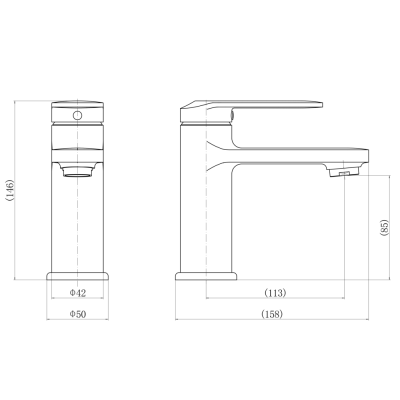 Смеситель для умывальника FASHUN сатин (A1091) фото в интернет-магазине Русалия