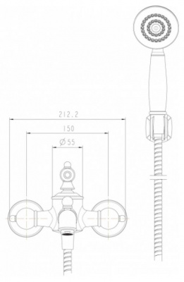 Смеситель для ванны Art золото F675109G-B Bravat фото в интернет-магазине Русалия