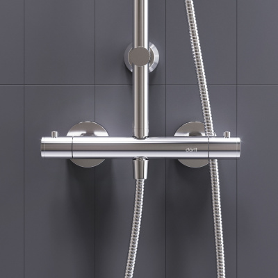 D0710400 New plus, душевая система с ТМС для душа, хром фото в интернет-магазине Русалия