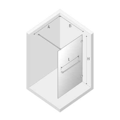 Душевое ограждение NEW TRENDY AVEXA WHITE 100x200 EXK-2953 (белый) фото в интернет-магазине Русалия