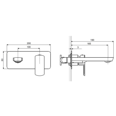 Смеситель для умывальника скрытого монтажа EXCELLENT Pride AREX.4015CR (хром) фото в интернет-магазине Русалия